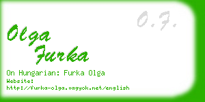 olga furka business card